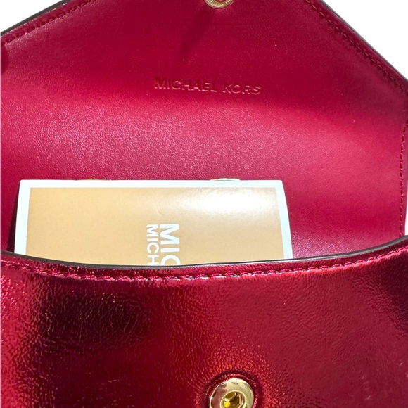 Michael Kors Jet Set Sunglass Case With Lanyard - Crimson Red NWT - Picture 4 of 6